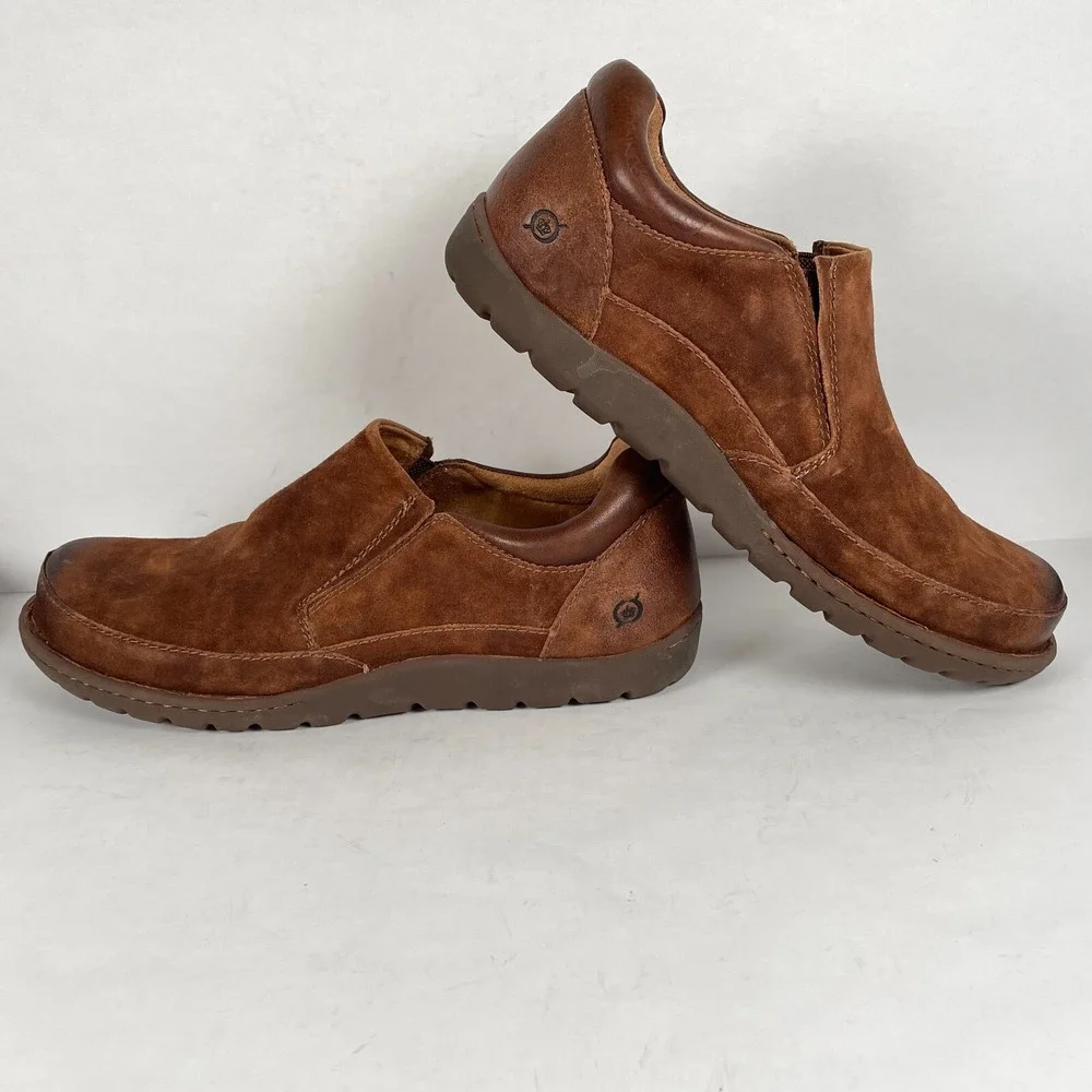 Born Nigel Loafers Mens Size 13 M Brown Suede Slip On Casual Comfort Shoes